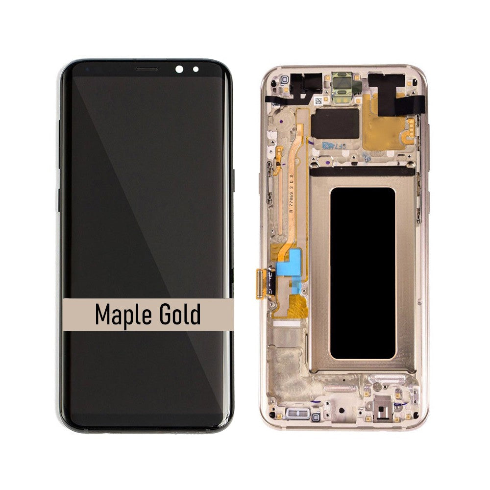 Samsung Galaxy S8 Plus G955F OLED Screen Replacement Digitizer GH97-20564F/20470F (Gold)-Maple Gold Samsung Galaxy S8 Plus G955F OLED Screen Replacement Digitizer GH97-20564F/20470F (Gold)-Maple Gold